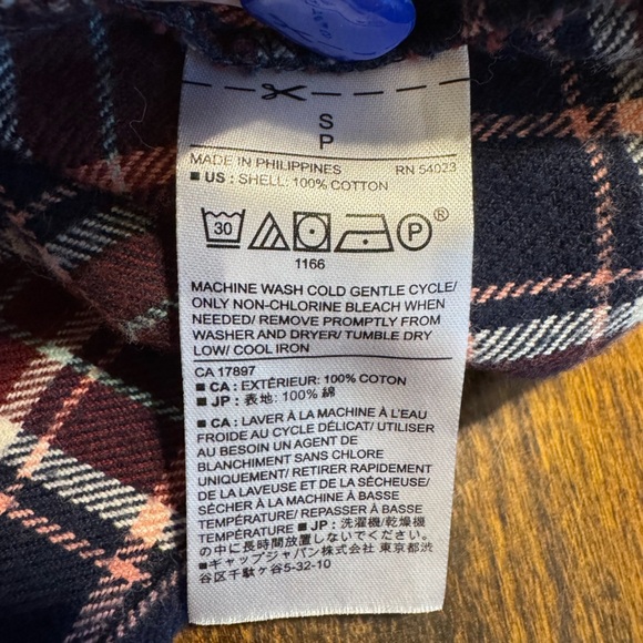 Banana Republic Women’s Plaid Flannel Long Sleeve Shirt Boyfriend Sz S - Picture 10 of 11
